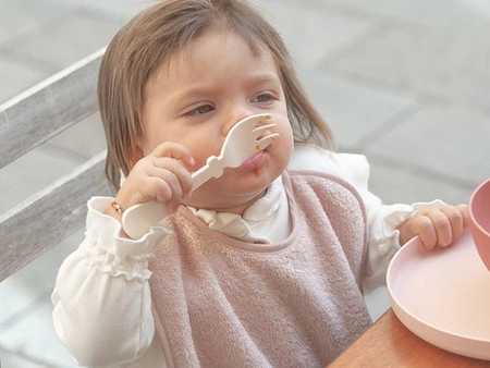 Talerzyk dla dzieci z Bioplastiku Kremowy BAMBOOM
