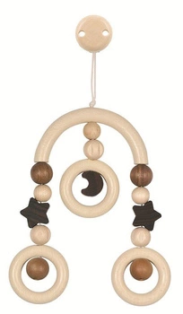 Mini trapez, Księżyc "Brązowe gwiazdki", 735260-Heimess nature, zabawki z drewna, do wózka