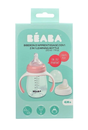 Beaba Butelka treningowa 2 w 1 tritanowa 210 ml old pink