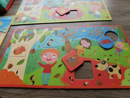 Puzzle 4 układanki Apli Kids - Cztery pory roku 3+