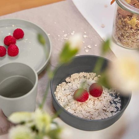 Lassig Komplet naczyń dla dzieci Uni anthracite