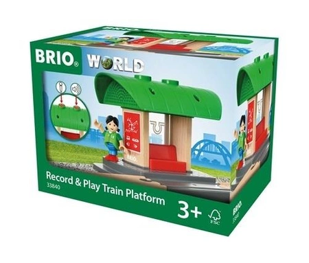BRIO World Peron Kolejowy z Nagrywarką