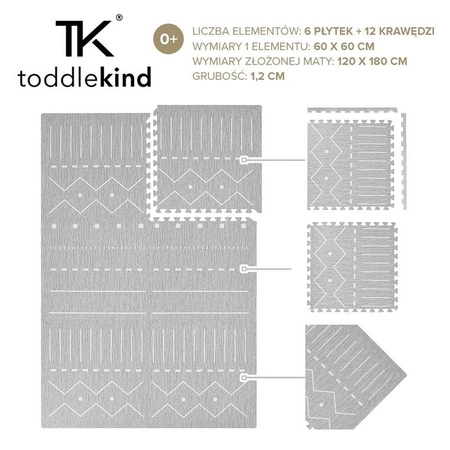 TODDLEKIND Mata do zabawy piankowa podłogowa Prettier Playmat Berber Storm