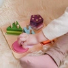 TOOKY TOY Drewniany Sorter Geometryczny Nauka Kształtów Liczenia