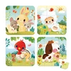Puzzle progresywne w walizce Zwierzątka na farmie 4 układanki – 6, 9, 12 i 16 elementów 2+, Made in France, Janod