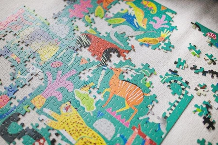 Mudpuppy Puzzle rodzinne Zwierzęta z lasu deszczowego 500 elementów 8+