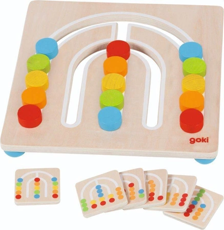 Edukacyjna tablica do sortowania Tęcza 58436-Goki, zabawki drewniane