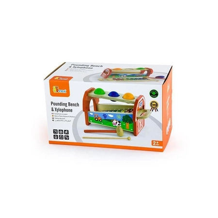 Viga Toys Przybijanka Cymbałki dla dzieci 2 w 1