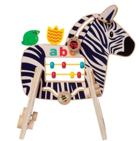 Zabawka edukacyjna Kolorowa zebra w paski, 316310-Manhattan Toy, kostka motoryczna