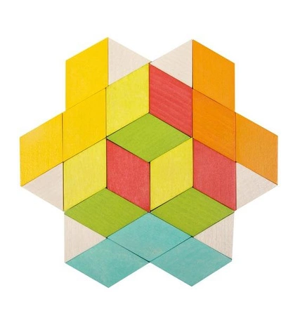 Drewniane Kolorowe Puzzle 3D Classic World