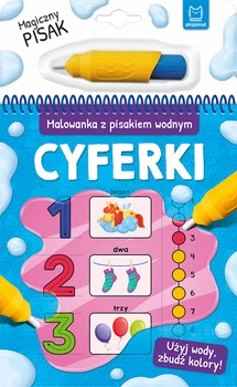 Cyferki. Malowanka z pisakiem wodnym