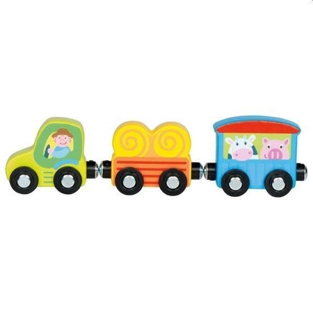 Drewniany pociąg do kolejki Pepes 55862- Goki, kolejki dla dzieci