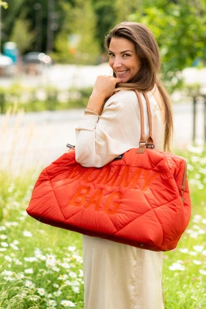 Childhome Torba Mommy Bag Pikowana Czerwona