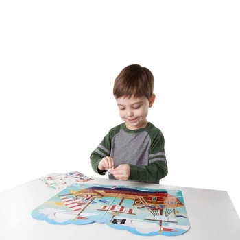 Książeczka z naklejkami wielokrotnego użytku Pirat 19102-Melissa & Doug, naklejki dla dzieci