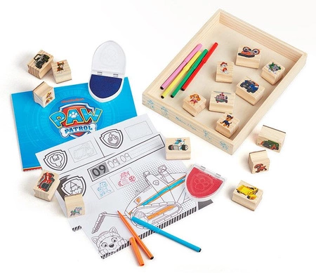 Kreatywny zestaw z pieczątkami Psi Patrol Wooden Stamps Activity Set Melissa and Doug 33264