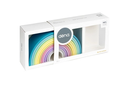DENA Duża Silikonowa Tęcza Pastel - 12 elementów