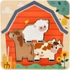 Puzzle warstwowe zwierzątka na farmie