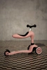 Zestaw Kask + SCOOTANDRIDE Highwaykick 1 2w1 Jeździk i hulajnoga 1-5 lat Rose