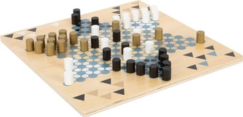 Zestaw drewnianych gier Halma i Malefiz Gold Edition 12223-Small Foot, gry drewniane dla najmłodszych