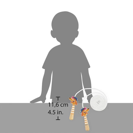 Janod Skakanka z drewnianymi rączkami Piesek Applepop 3+