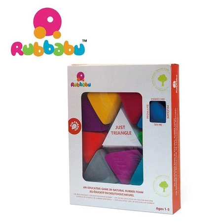 Rubbabu Układanka edukacyjno - sensoryczna trójkąty