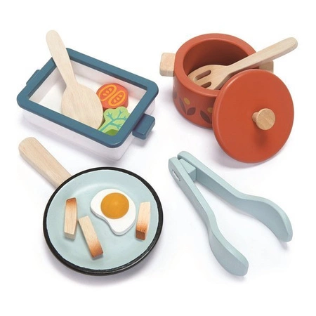 Zestaw drewnianych naczyń, Tender Leaf Toys