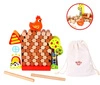TOOKY TOY Gra Jenga Spadająca Kura Drewniana Farma