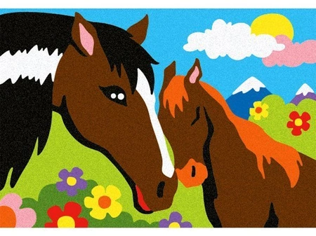 Album do kolorowania piaskiem Konie 5l+ SABBIARELLI