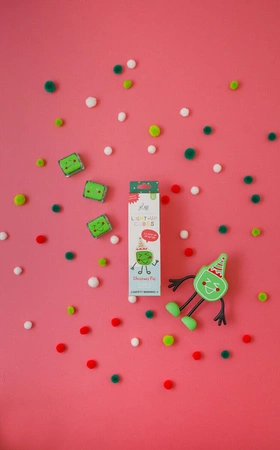 Glo Pals, Kostki sensoryczne świecące w wodzie edycja świąteczna - zabawka kąpielowa, kolor zielony