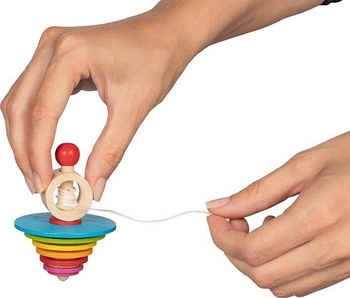 Drewniany bączek do nakręcania