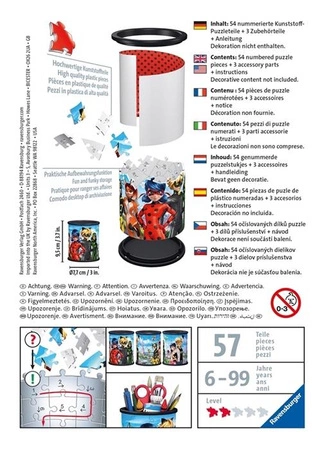 Ravensburger Puzzle 3D Przybornik na Biurko Miraculous 54 el.