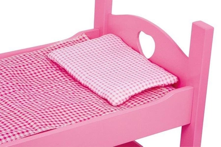 Piętrowe łóżeczko dla lalek, różowe