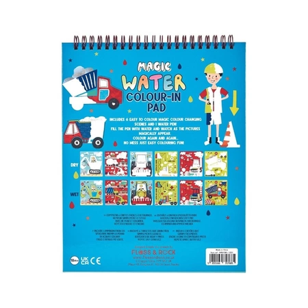 Na budowie magiczne kolorowanki wodne z podpórką 6 kart