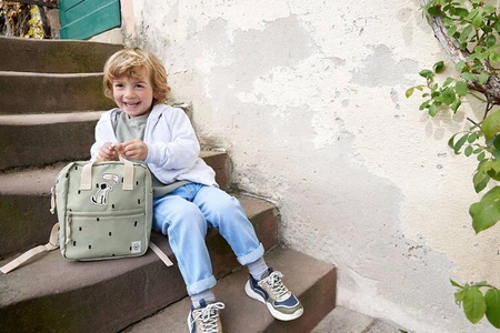 Lassig Plecak mini kwadratowy Happy Prints oliwkowy