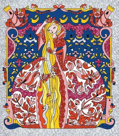 Zestaw kreatywny Magiczny brokat Księżniczki z bajek 5+, Janod