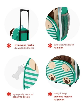 Skip Hop Walizka dla Dziecka na Kółkach Mops ZOO
