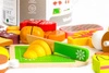 Drewniane jedzenie do krojenia 23szt ECOTOYS