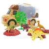 WOOPIE Zestaw Samochód 2w1 Walizka + Dinozaury Figurki 6 szt.