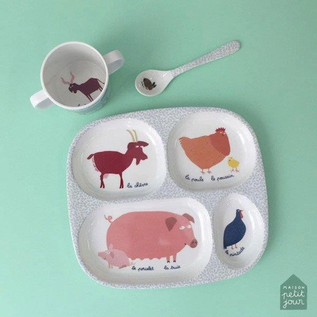 Kubek z dwoma uszami do picia dla dziecka, seria Farma | Maison Petit Jour®