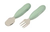 Beaba Zestaw pierwszych sztućców ze stali nierdzewnej Sage green