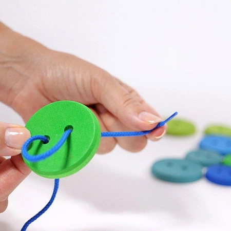 Guziki do nawlekania, 24 el., kolorowe, 3+, Grimm's