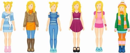 Dziewczynka z papieru do przebierania 58453-Goki, zestawy kreatywne