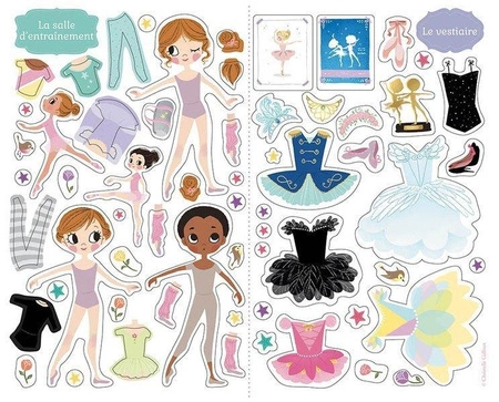 Auzou Naklejki z planszami do wyklejania Tancerki 3+ 68911