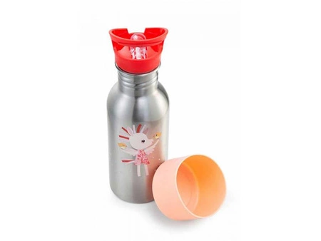 LILLIPUTIENS Bidon 600 ml ze stali nierdzewnej ze słomką Szczęśliwy Jednorożec Lena