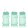 Szklana butelka ze smoczkiem S,150 ml, miętowa, Everyday Baby