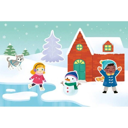 Auzou Zestaw 230 naklejek Zima 65279