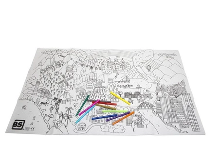 BS Toys, Kolorowanka materiałowa podłogowa XL (60 x 100 cm)