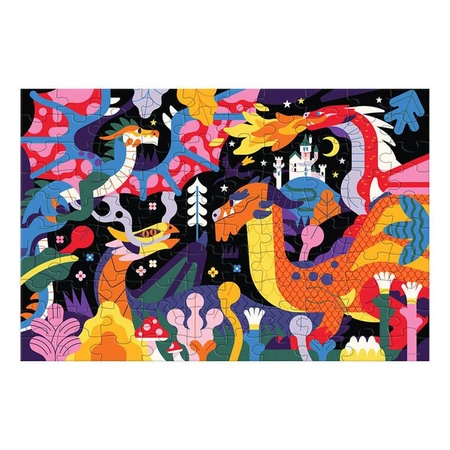 Mudpuppy Puzzle świecące w ciemności Smoki 100 elementów 5+