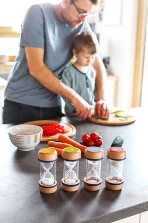 Cztery klepsydry dla dzieci minuta trzy dziesięć trzydzieści Small Foot 12386