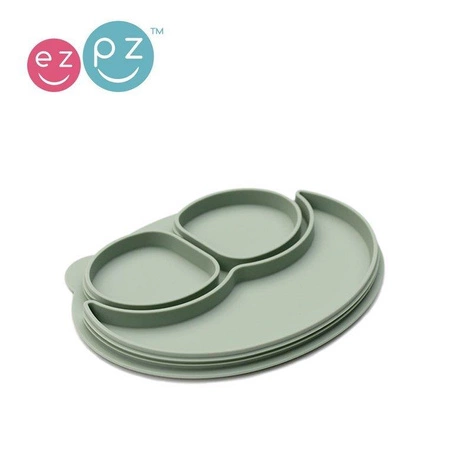 EZPZ Silikonowa pokrywka do małego talerzyka Mini Mat pastelowa zieleń